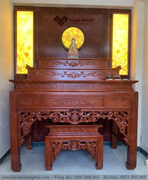 Mẫu bàn thờ tam cấp đẹp được nhiều gia chủ sử dụng