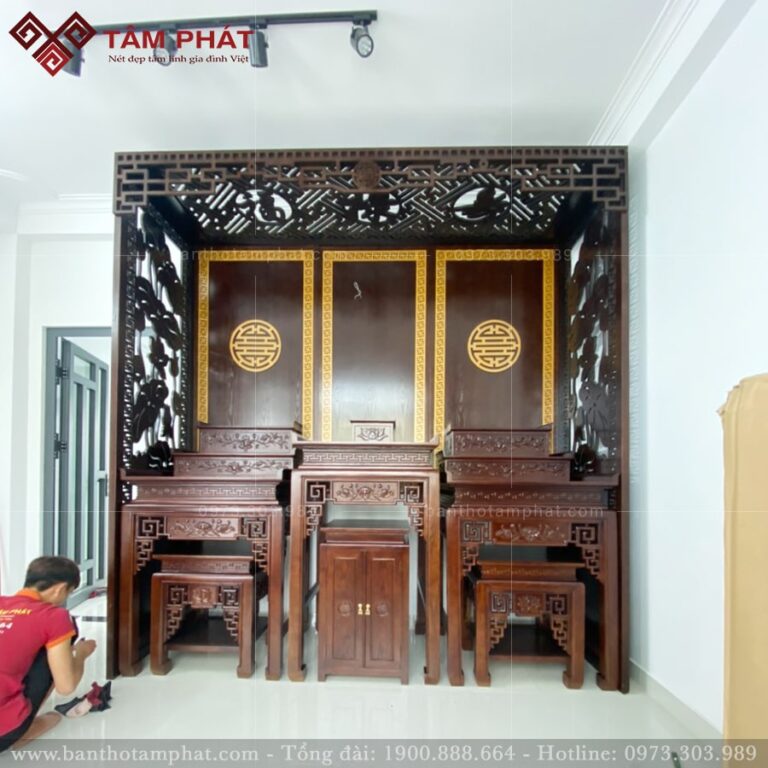 【2O+】Mẫu Bàn Thờ 2 Tầng, Bàn Thờ Tam Cấp đẹp Tâm Phát